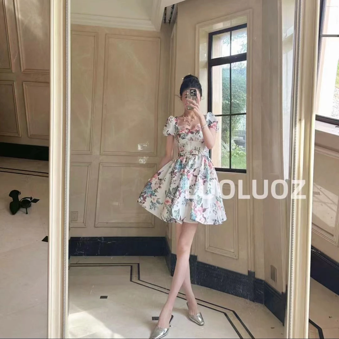 【现货】LUOLUOZ【美神维纳斯】气质立领收腰设计感短款连衣裙