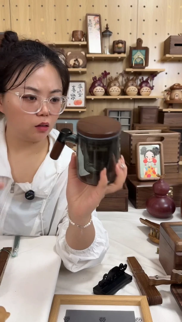 木特价黑胡桃高硼硅钢化玻璃茶壶