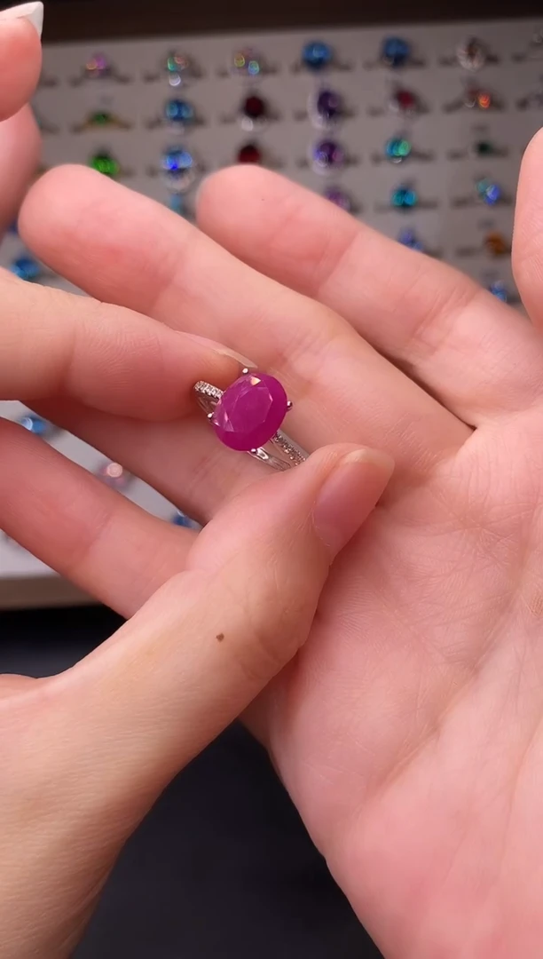 5克拉红宝石（处理）天**临欧美风戒指（固口11号）