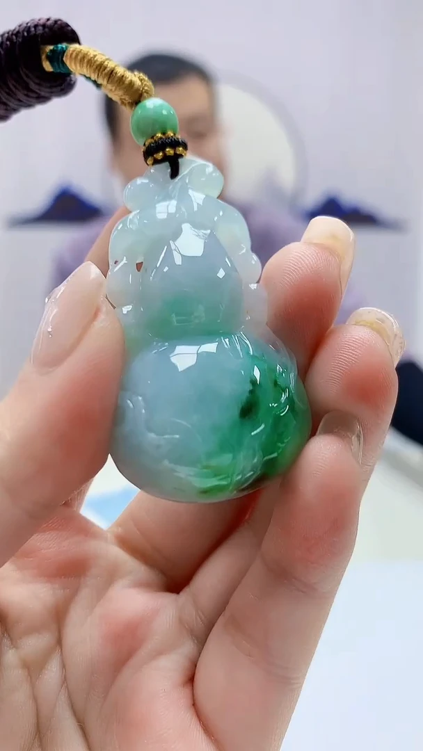 定制翡翠未镶嵌4898ms-毛货14葫芦