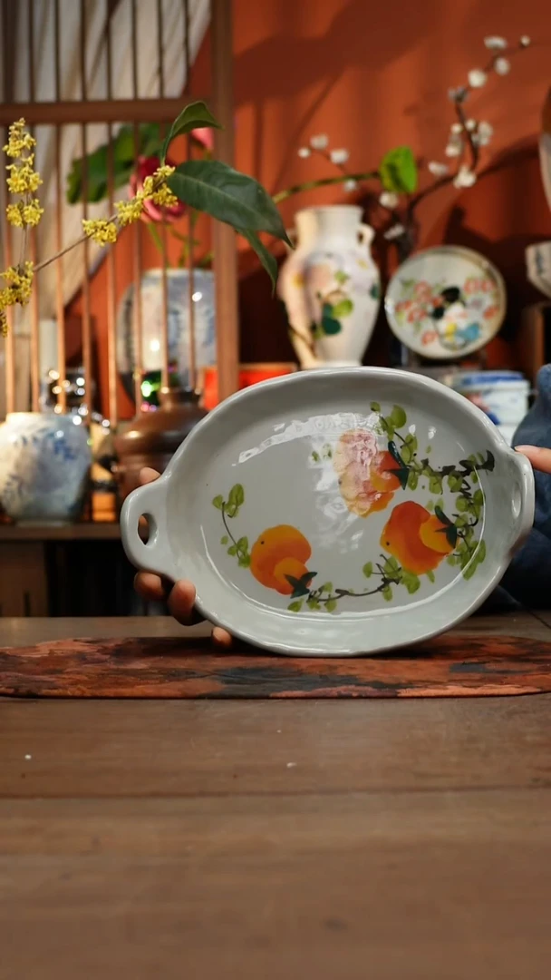 现代高温釉下彩手绘陶瓷餐具