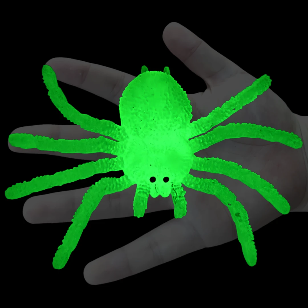 夜光软胶仿真蜘蛛大号发光玉色幼儿园JDXK高档玩具假昆虫动物模型