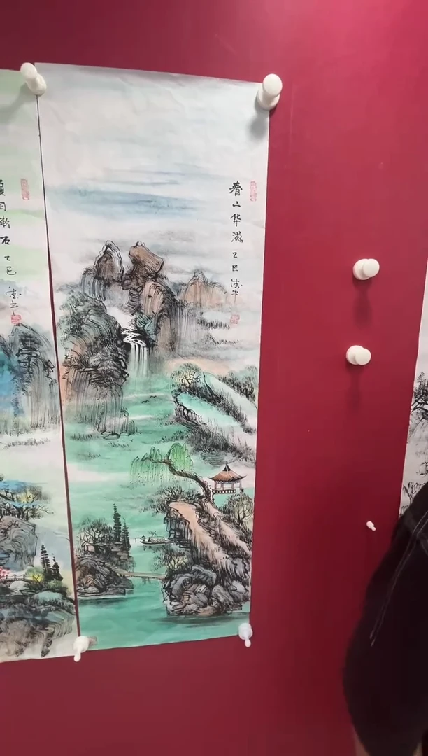 国画叶黄德中老师小卷轴