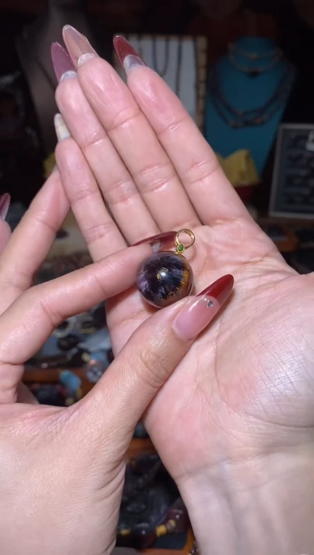 【闪购商品】水晶吊坠18K金镶嵌极光天眼