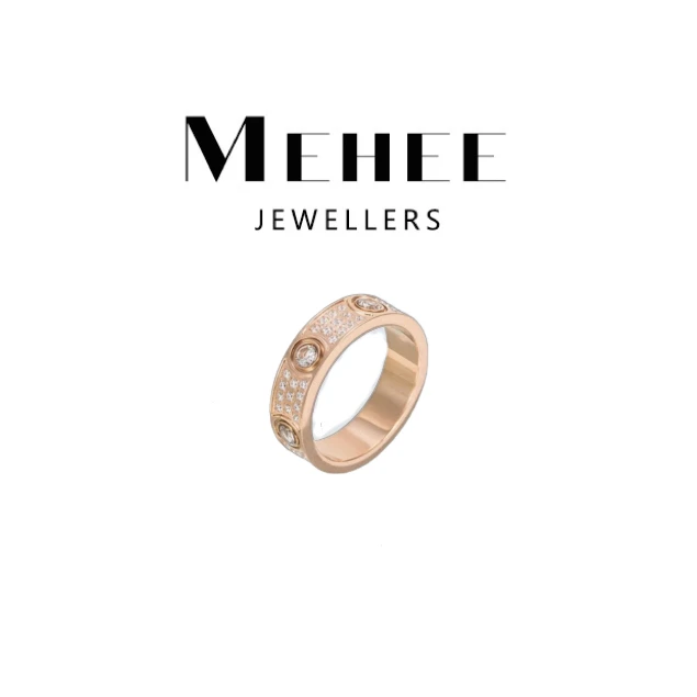 合金戒指 米禾高级定制 【V金】宽版满天星戒指j266j267