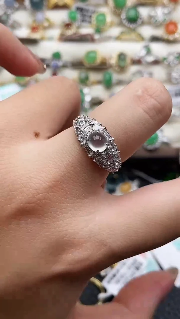 银S925镶嵌戒指翡翠61