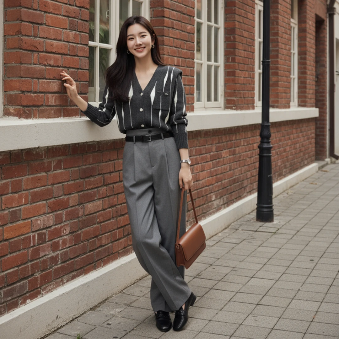 2025年新款秋季温柔风新款韩系百搭针织开衫HBZX641486