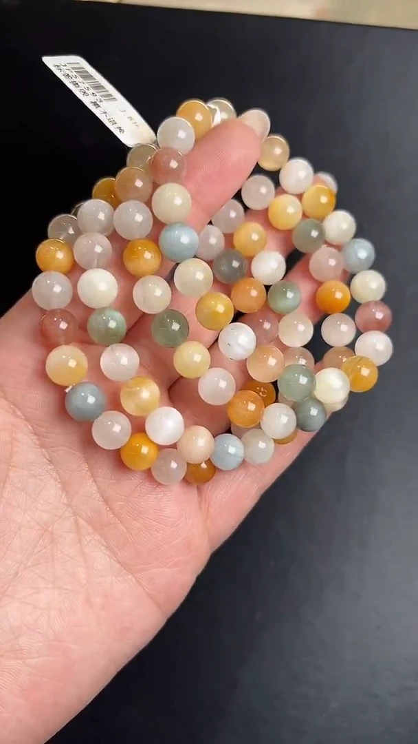 未镶嵌手串水晶彩兔毛手串8mm+ JP57593 多样性发一