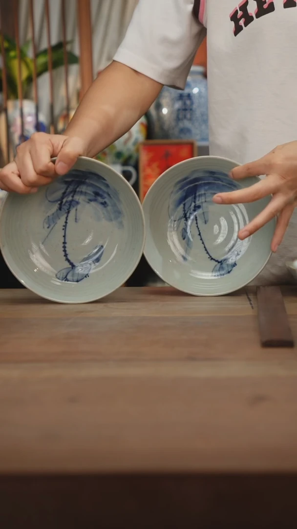 瓷片 景德镇设计师釉下手绘陶瓷餐具