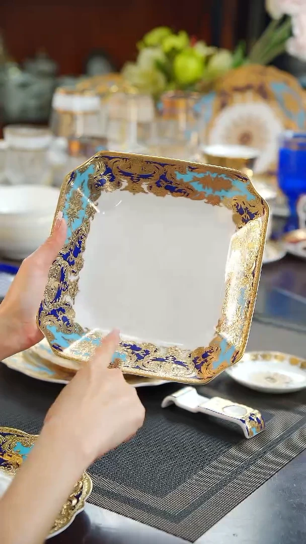 瓷片8.2寸方形菜盘1个福利款