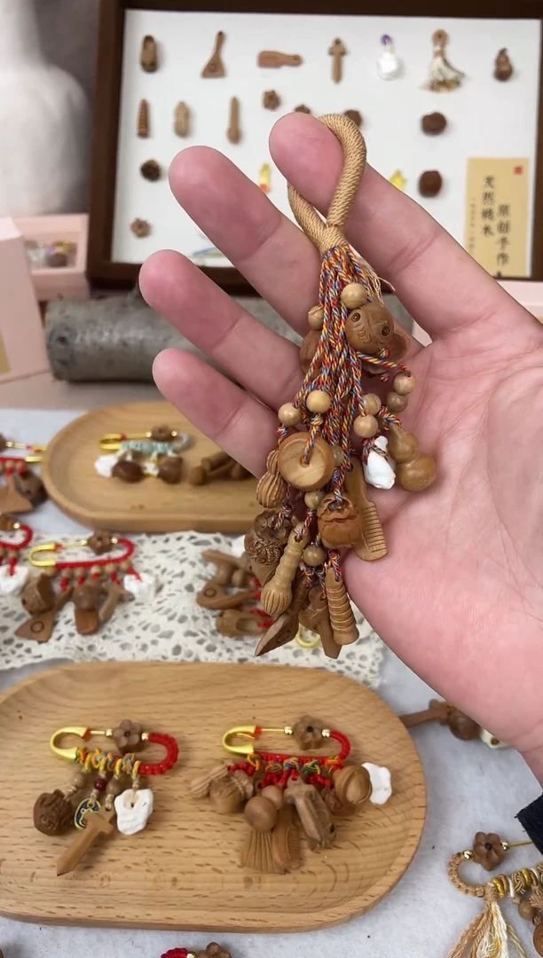 桃木挂件一物一拍20款长款