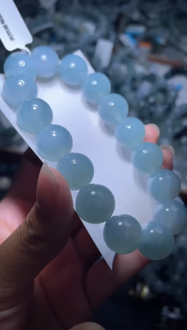 未镶嵌定制翡翠天然缅甸翡翠手串70