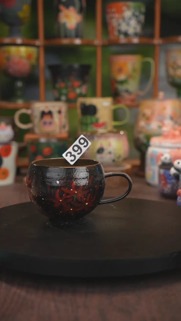紫砂油画釉下彩手绘399