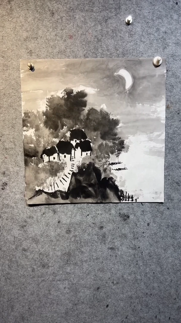 国画澹*张自学水墨国画45