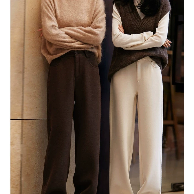 笑涵阁 复古显瘦 经典舒适休闲裤KSA796042FL常规KSA796041FL加长