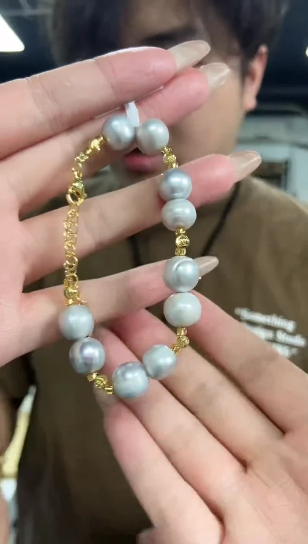 【闪购商品】海水珍珠手串未镶嵌多样性发其一颜色微差