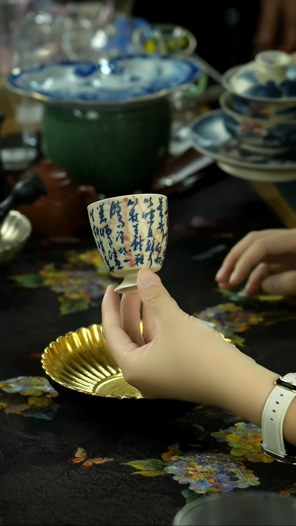 中秋国庆景德镇手绘瓷器