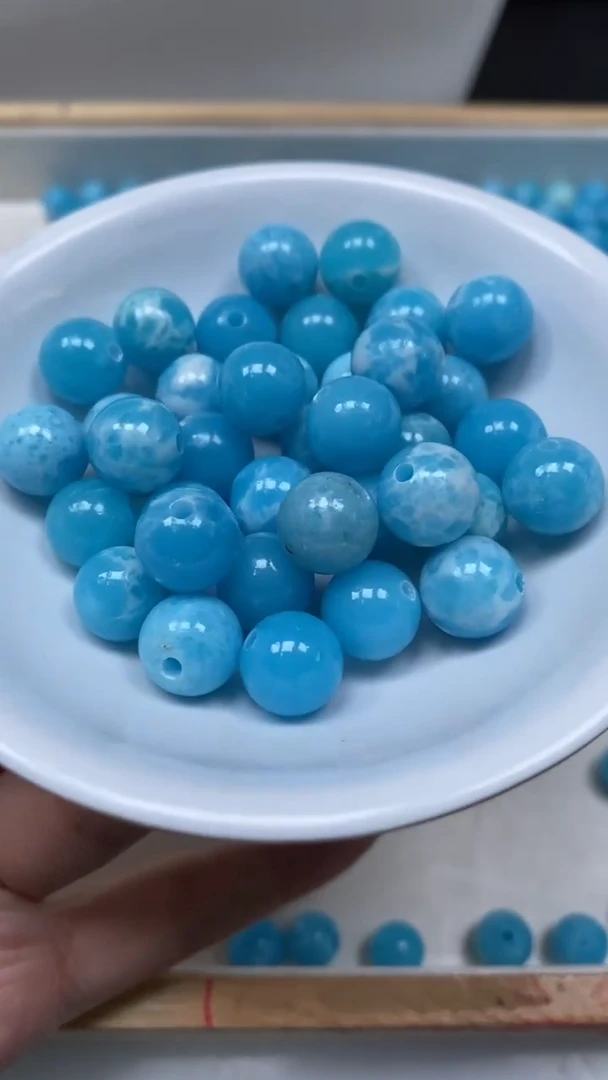 未镶嵌散珠玛瑙/玉髓C709 海 纹 石10mm10个5.8元