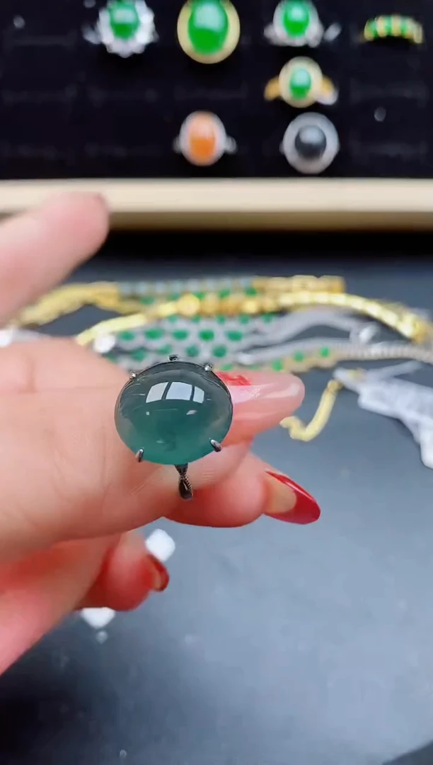 【闪购商品】翡翠戒指银S925镶嵌508050