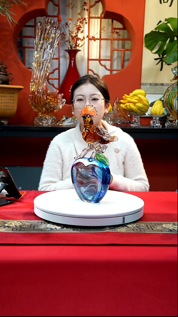 手工艺品琉璃报喜鸟