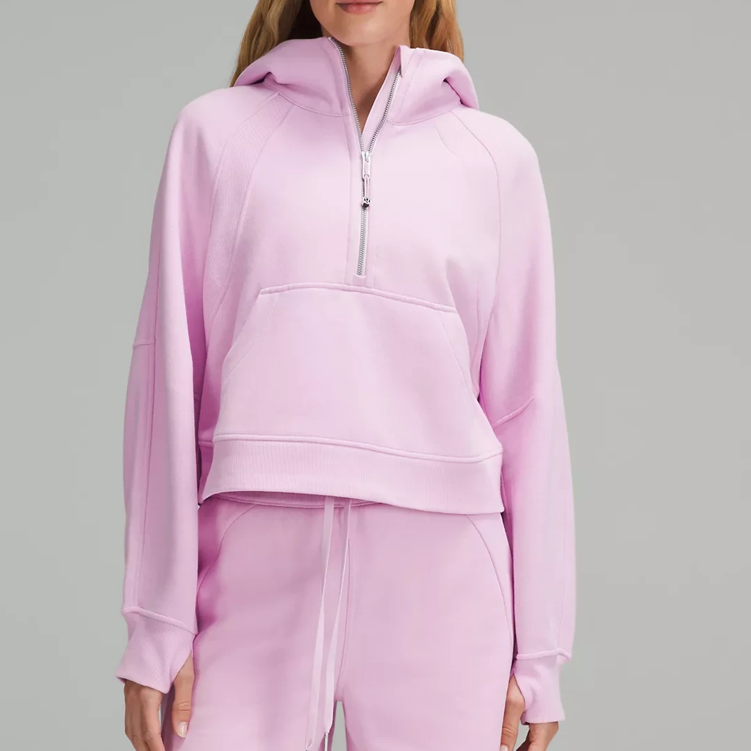 lululemon/露露乐蒙 香港仓Scuba Half-Zip半拉链女带帽卫衣