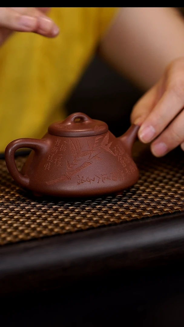 茶壶紫砂宜兴原矿紫砂@@子冶石瓢