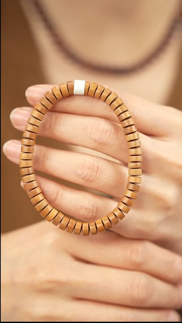 檀香木手串/手链3.5x7片珠单圈-199