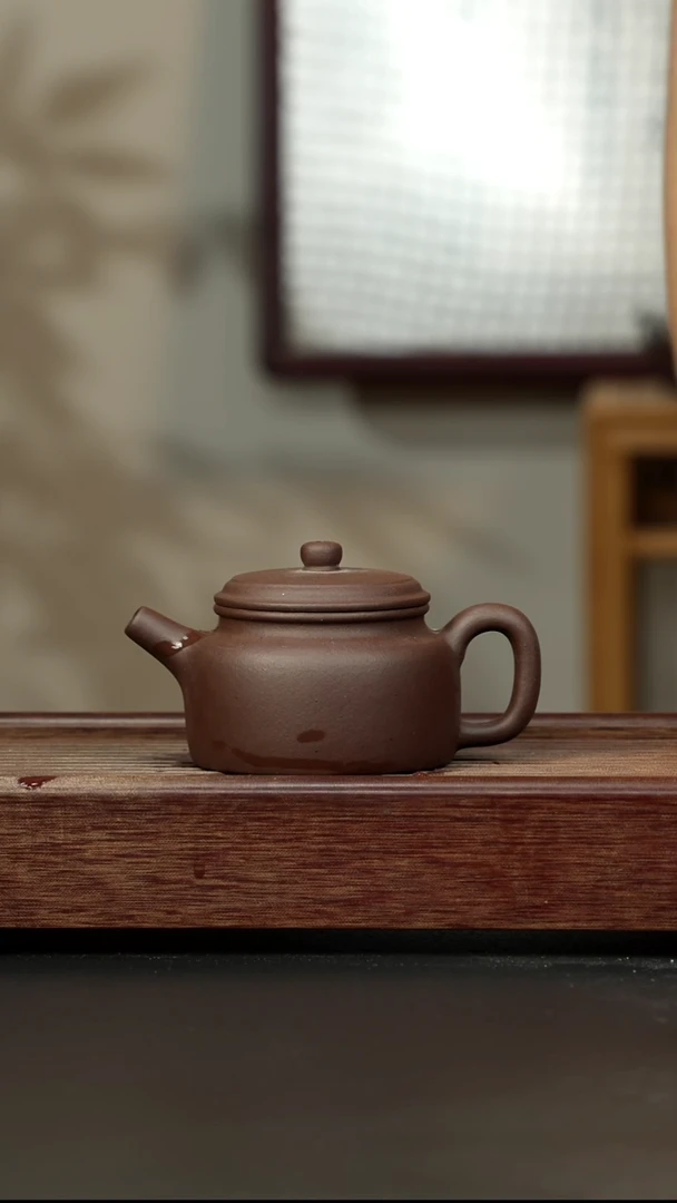 紫砂茶壶老紫泥德钟