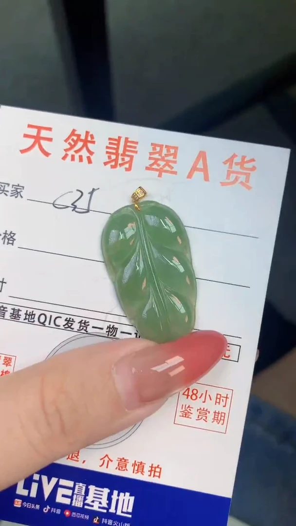 颈饰未镶嵌翡翠天然A货翡翠挂件