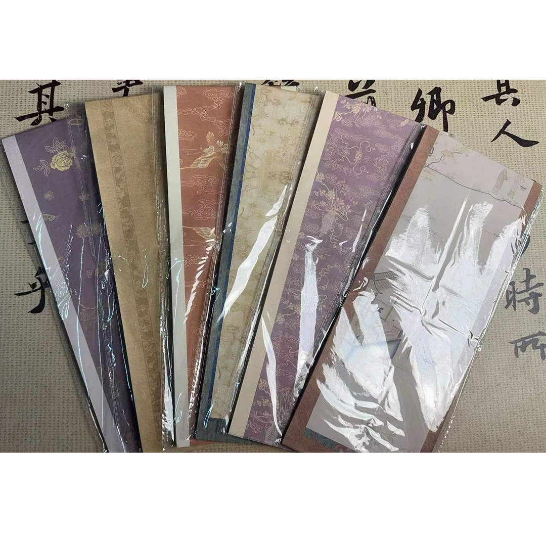 微喷蜡染宣纸楹联书法作品纸古复古对联作品纸