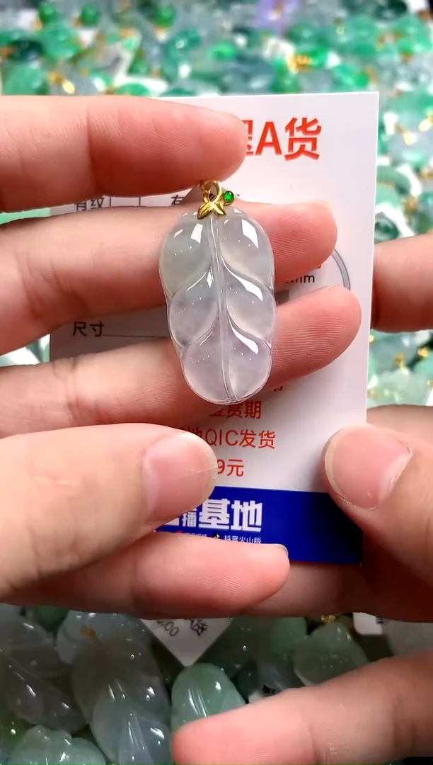 翡翠18K金镶嵌颈饰0885696925