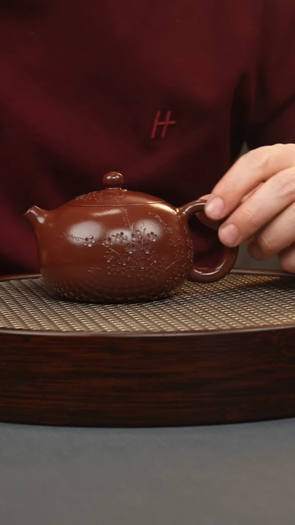 【闪购商品】紫砂茶壶朱砂紫袍 西施 堆梅