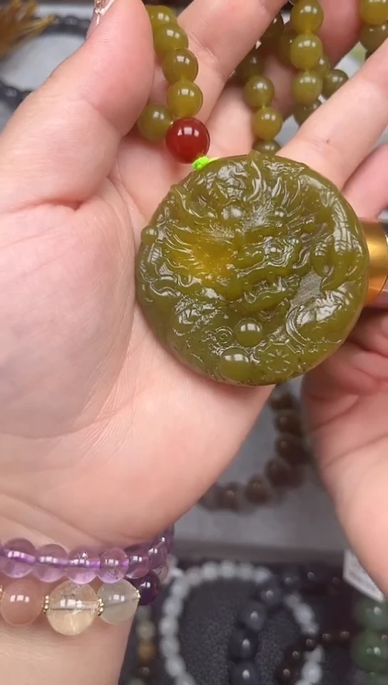 未镶嵌岫玉项链项链