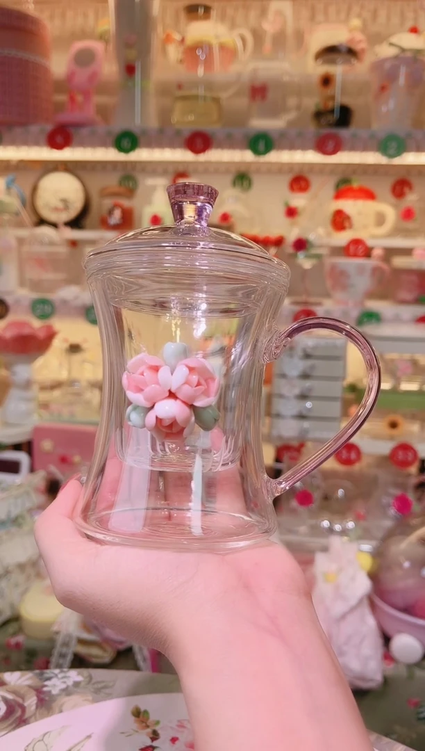 绣球花泡茶杯——手工制作品质好！