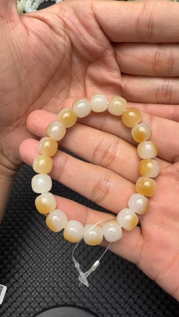 未镶嵌手串和田玉金山料手串卡9x10