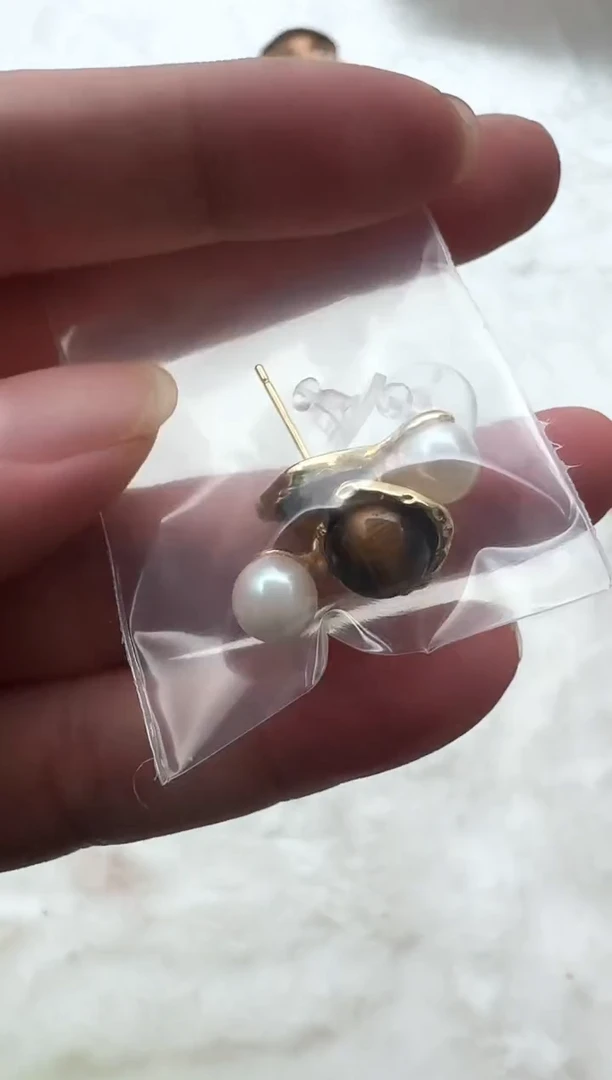 【闪购商品】海水珍珠AQ未镶嵌海水珍珠耳钉@@FZ