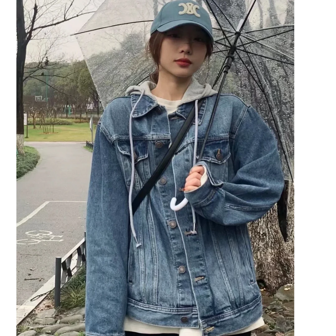 全新未使用 Celine/思琳 连帽牛仔长袖 蓝色/S