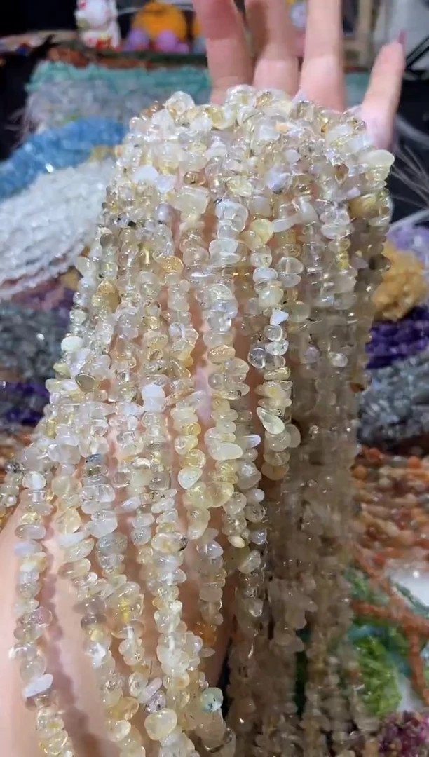 水晶珠宝半成品未镶嵌金发晶