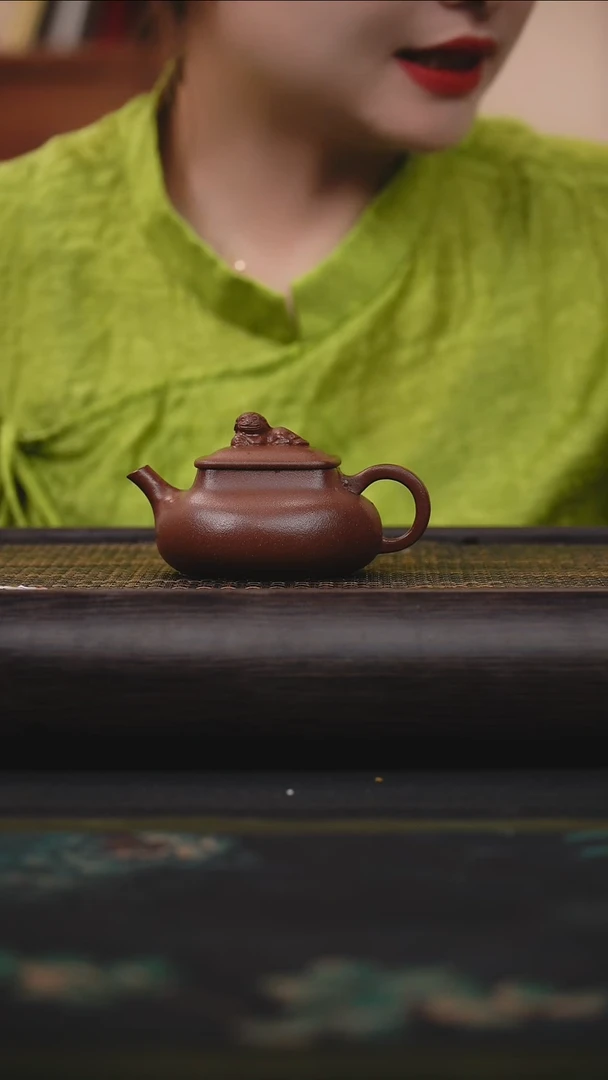 茶壶紫砂米*2号井底槽青 乾坤