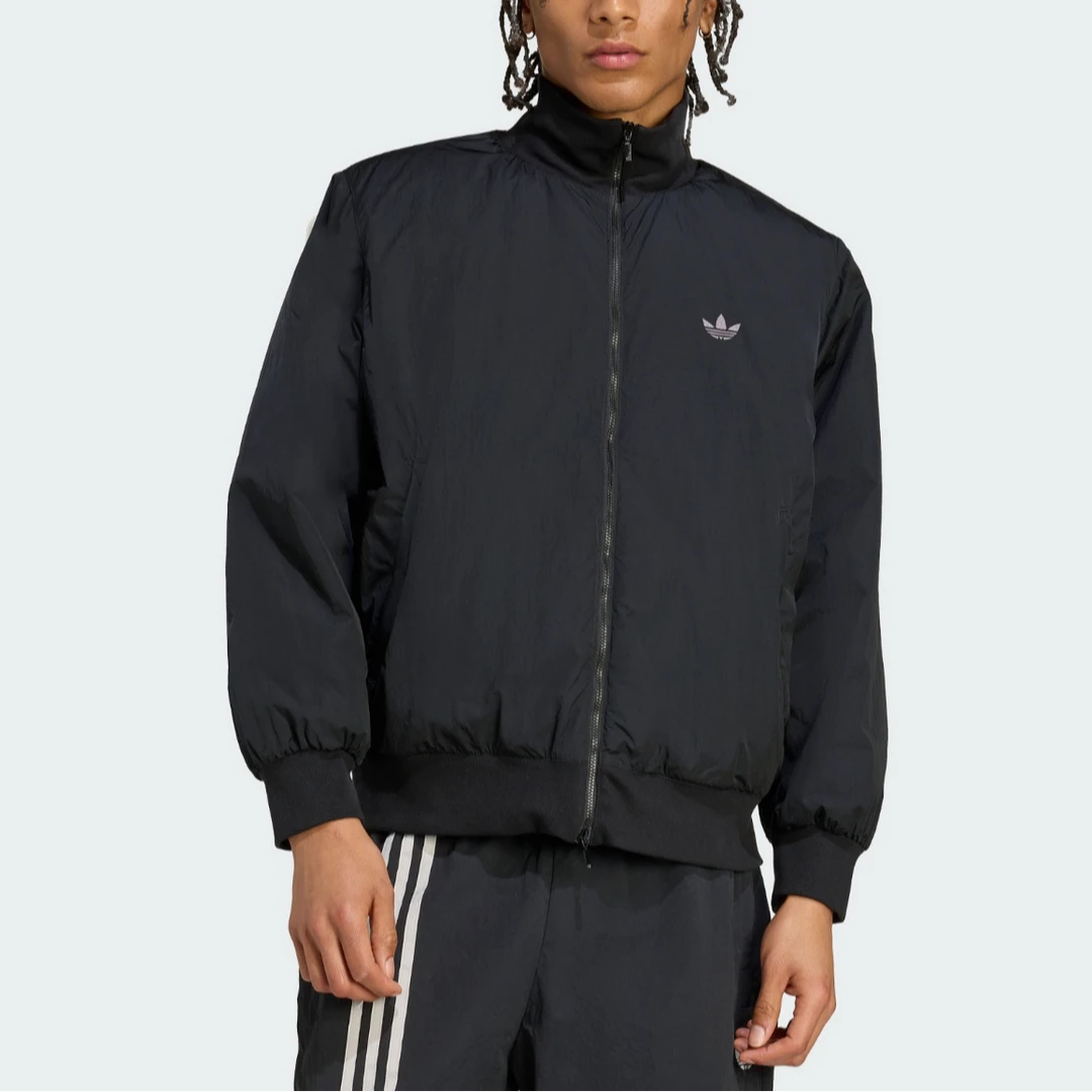 Adidas三叶草保暖飞行员运动宽松棉服外套JX7783