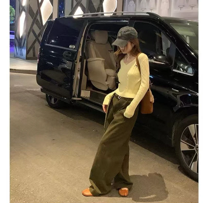 3211•工装弯刀裤 NK# 意法货美式复古街头风休闲弯刀腰带裤•