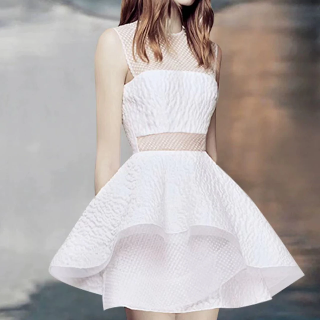 平凡高定！法式高级感气质收腰显瘦蕾丝拼接连衣裙S0181