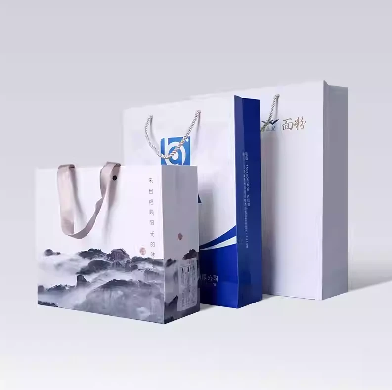 手提袋定制白卡纸袋定做企业印刷logo服装店袋子订做广告礼品袋