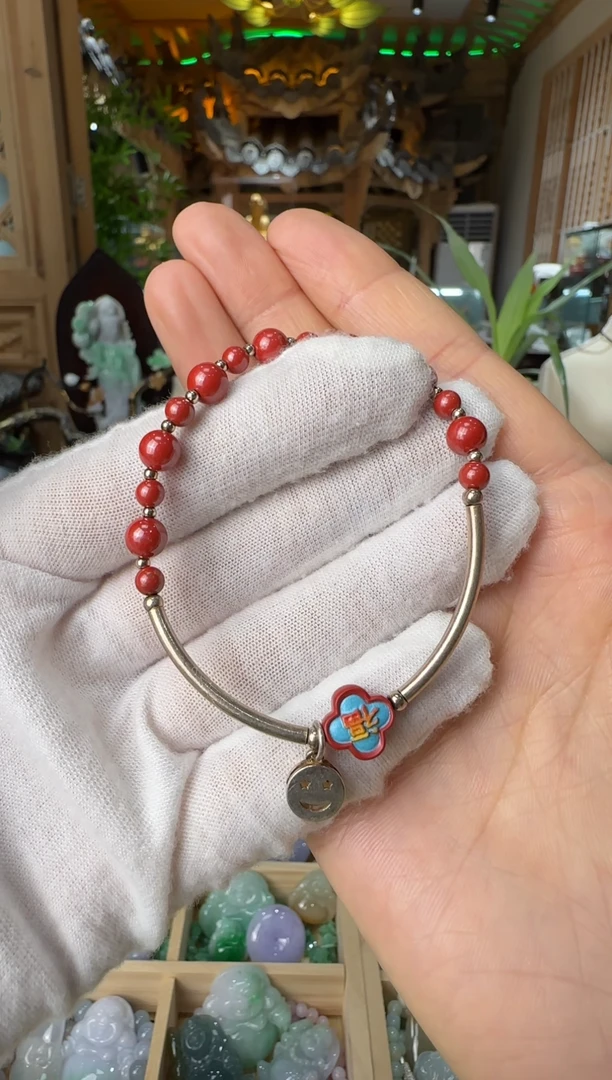 未镶嵌手串翡翠手串朱砂