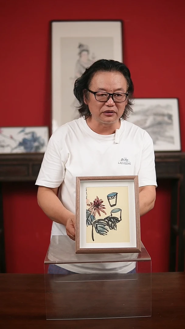 国画手写手绘-10寸摆台