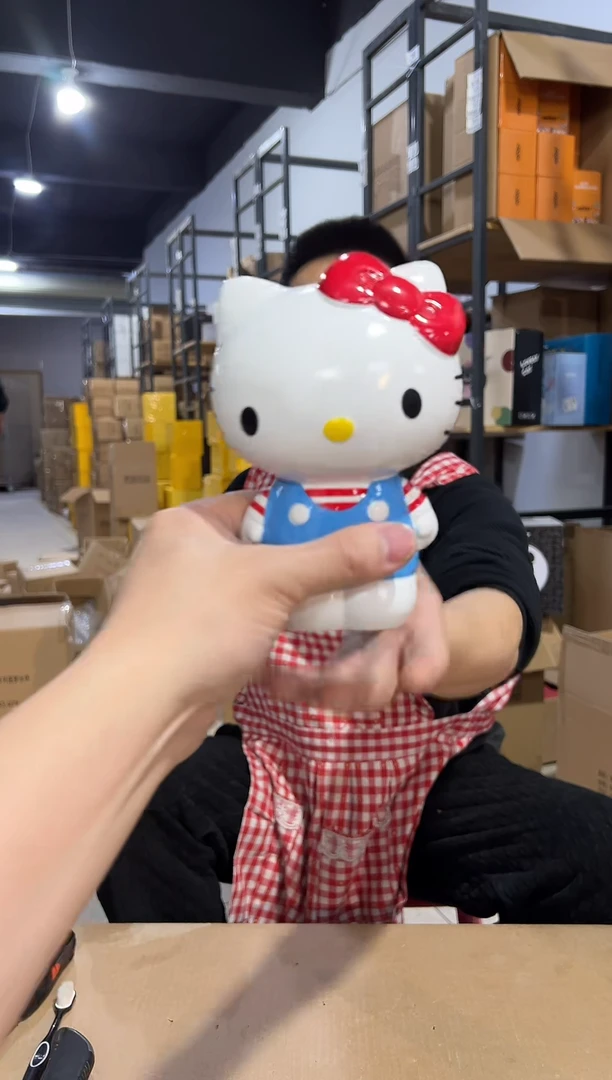 【闪购商品】杯陶瓷条纹kt笔筒微瑕