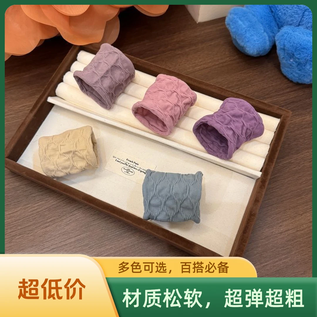 多色韩版简约气质发圈高弹力大号发绳装饰头绳束发耐用马尾皮筋