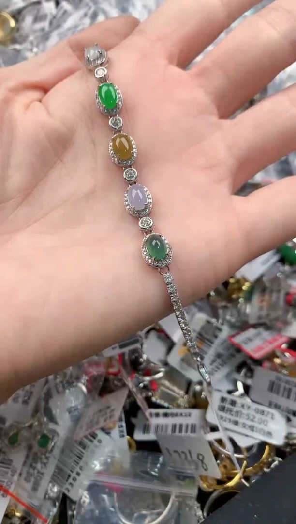 银S925镶嵌戒指翡翠2222--------7
