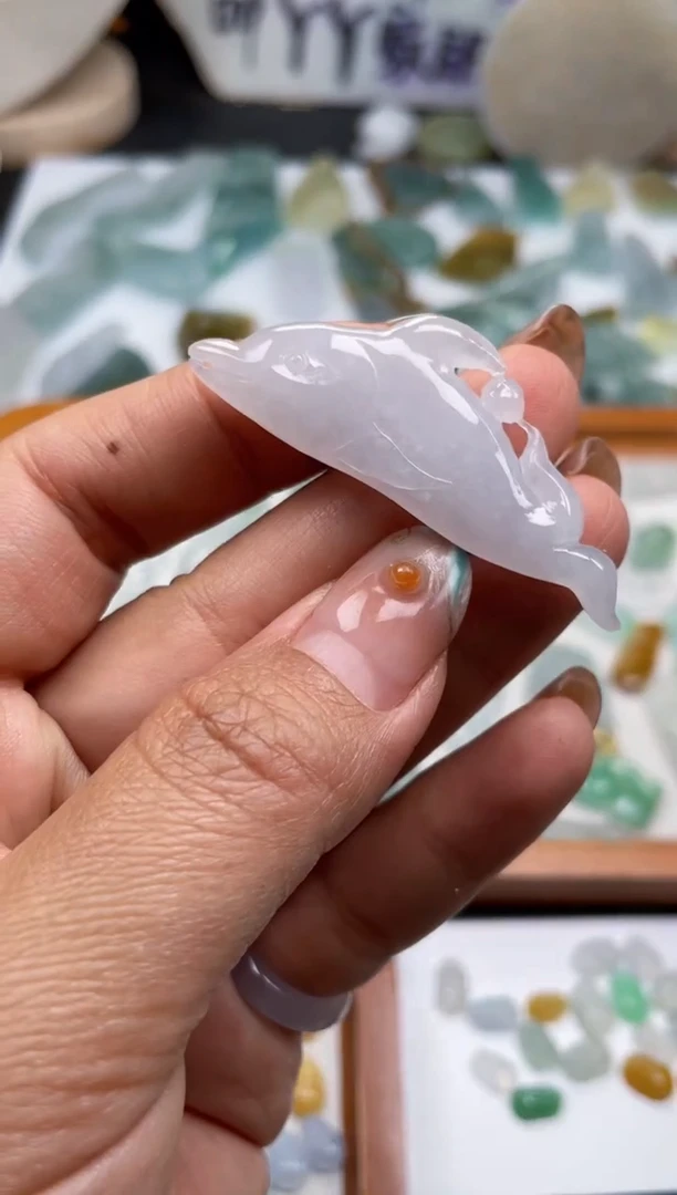 颈饰未镶嵌翡翠缅甸天然翡翠9