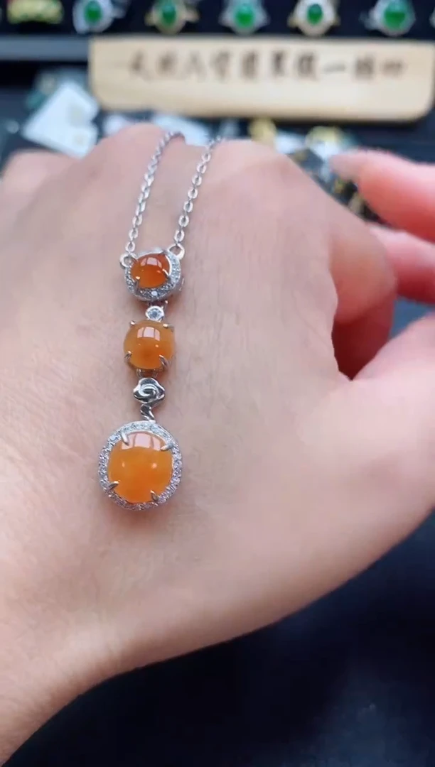 套链银S925镶嵌翡翠1